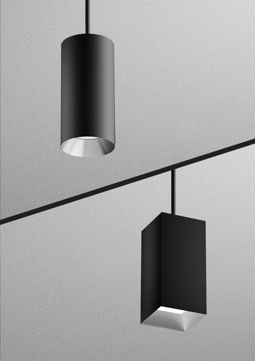 prime cylinder & square luminaire