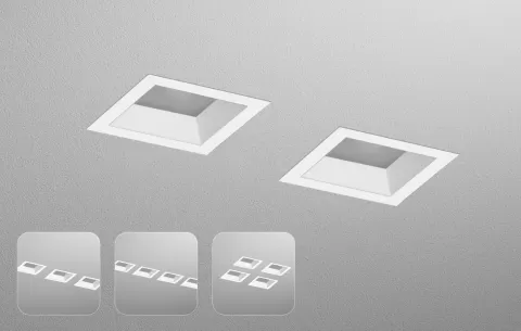 3" Spaced Aperture Square Flange Donwlight